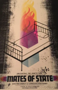 Mates Of State - 6/22/10 Lincoln Hall Delicious Design Poster Print Chicago, IL