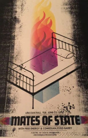 Mates Of State - 6/22/10 Lincoln Hall Delicious Design Poster Print Chicago, IL
