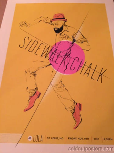 Sidewalk Chalk - 11/9/2012 Delicious Design Poster Print Lola St. Louis Gig Posters