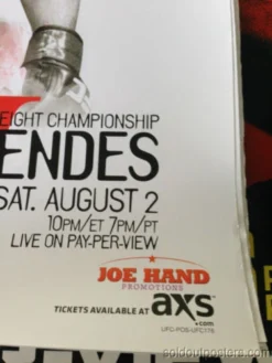 Sold Out Posters UFC 176 - 2014 Poster Print Aldo Vs. Mendes Staples Center MMA PPV