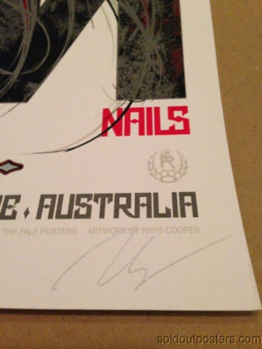 Queens Of The Stone Age - 2014 Rhys Cooper Poster NIN QOTSA Rod Laver Melbou