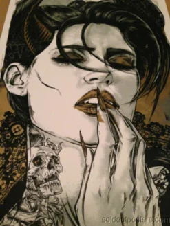 Queens Of The Stone Age - 2014 Rhys Cooper Poster NIN QOTSA Vector Arena Auc