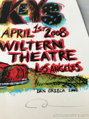 The Black Keys - 2008 Dan Grzeca Poster Wiltern Theatre Los Angeles S/N