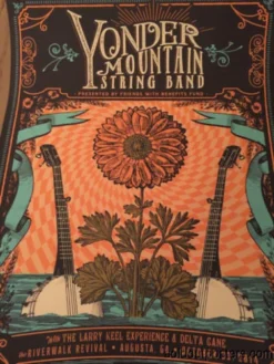 Yonder Mountain String Band - 2014 Status Serigraph Poster Augusta GA Jessye Nor Gig Posters
