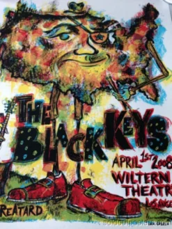 The Black Keys - 2008 Dan Grzeca Poster Wiltern Theatre Los Angeles S/N