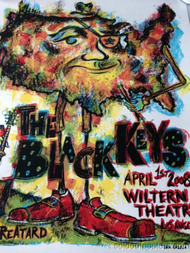 The Black Keys - 2008 Dan Grzeca Poster Wiltern Theatre Los Angeles S/N