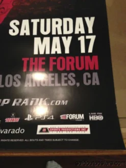 Sold Out Posters Juan Manuel Marquez Vs. Mike Alvarado Poster Print 5/17/2014 The Forum LA Boxing