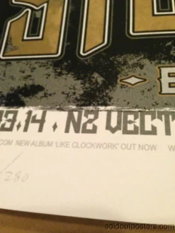 Queens Of The Stone Age - 2014 Rhys Cooper Poster NIN QOTSA Vector Arena Auc