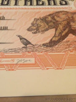 The Avett Brothers - 2014 Zeb Love Poster Print Shrine Auditorium Los Angeles Gig Posters