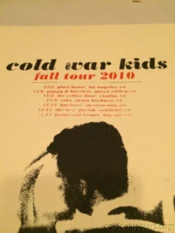 Gig Posters Cold War Kids - 2010 Third Alert Designs Poster Print California Signed And #'d