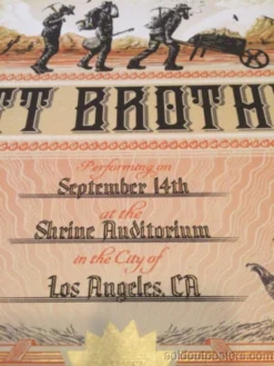 The Avett Brothers - 2014 Zeb Love Poster Print Shrine Auditorium Los Angeles Gig Posters