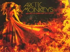 Gig Posters Arctic Monkeys - 2014 Todd Slater Poster Seattle, WA Paramount Theatre Red