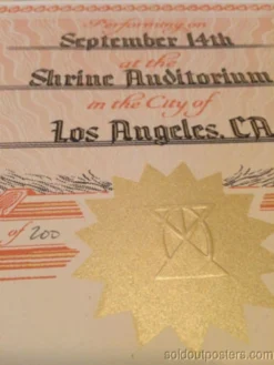 The Avett Brothers - 2014 Zeb Love Poster Print Shrine Auditorium Los Angeles Gig Posters