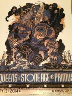 Queens Of The Stone Age - 2014 Guy Burwell Poster Print Primus Kansas City MO