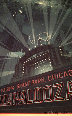 Lollapalooza - 2014 Tim Anderson Poster Print SIGNED & NUMBERED Perry Farrell Gig Posters
