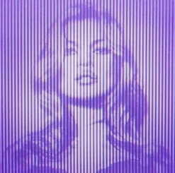 Fame Moss Kate Moss - 2015 Mr. Brainwash Poster Print CYAN ON MAGENTA Ed Of 65
