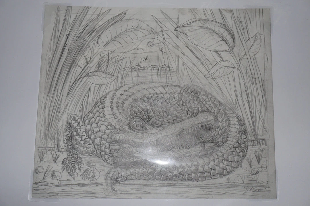 Art Prints The Enormous Crocodile - 2015 Zeb Love Original Sketch Drawing
