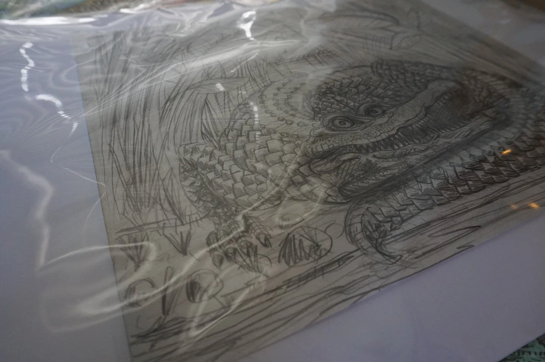 Art Prints The Enormous Crocodile - 2015 Zeb Love Original Sketch Drawing