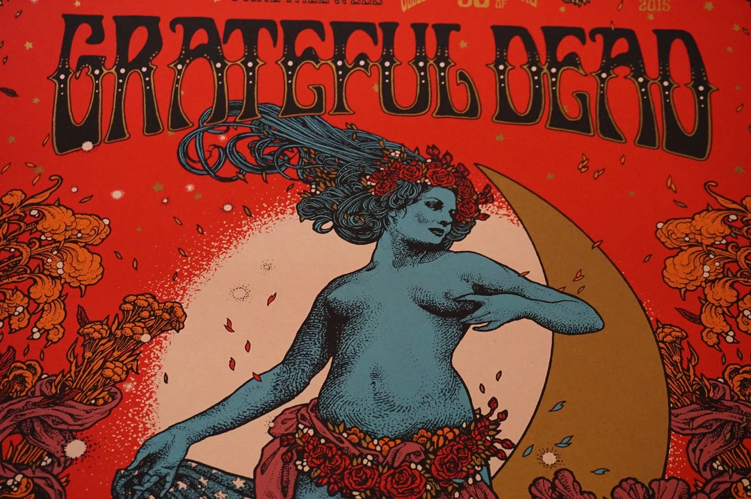 Grateful Dead - 2015 Richey Beckett Poster Santa Clara, CA