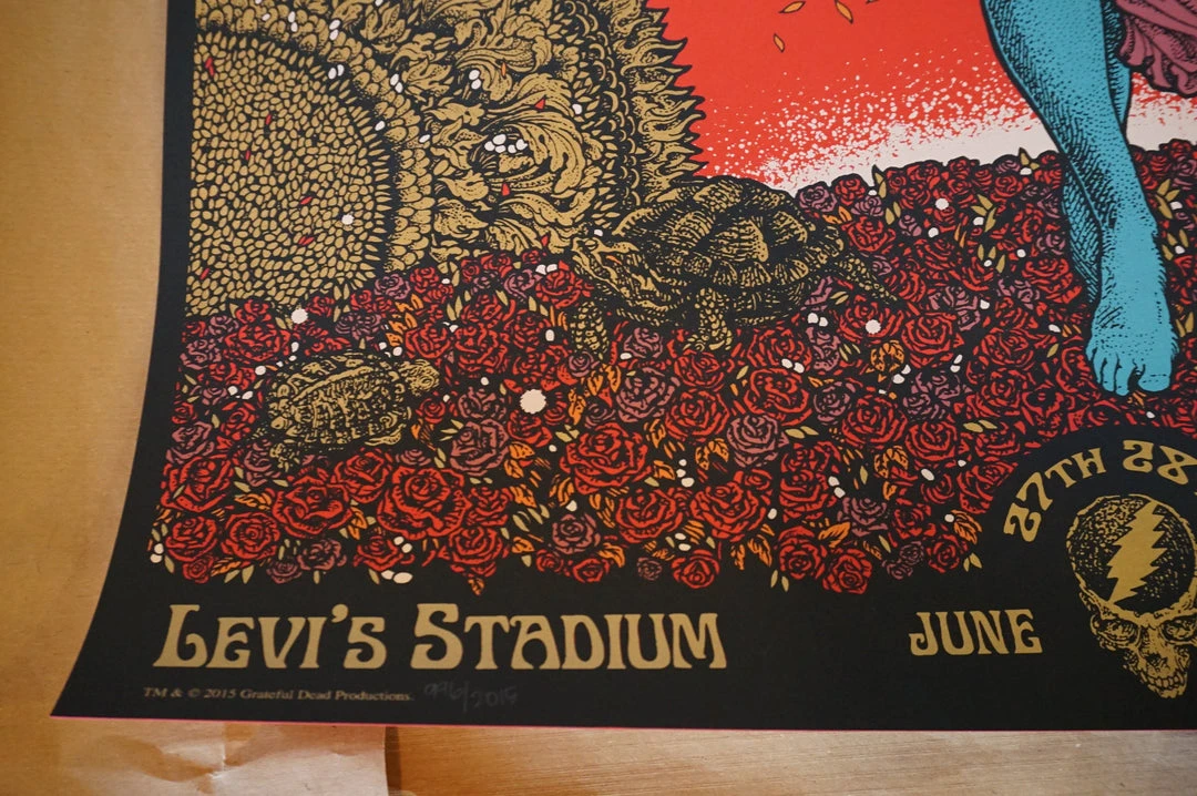 Grateful Dead - 2015 Richey Beckett Poster Santa Clara, CA