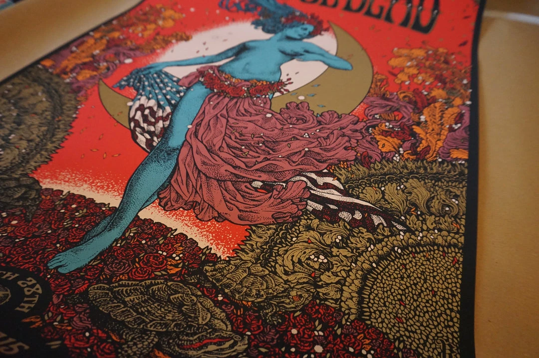 Grateful Dead - 2015 Richey Beckett Poster Santa Clara, CA