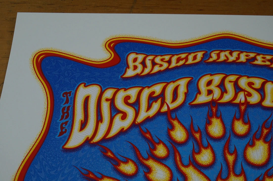 Bisco Inferno - 2015 Dave Hunter Poster Disco Biscuits Denver, CO Red Rocks Colorado