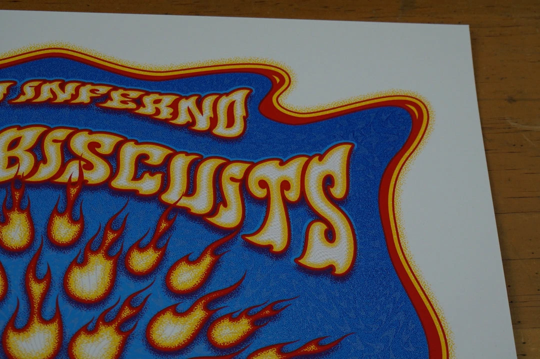 Bisco Inferno - 2015 Dave Hunter Poster Disco Biscuits Denver, CO Red Rocks Colorado