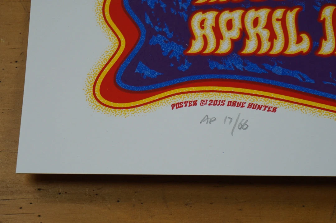 Bisco Inferno - 2015 Dave Hunter Poster Disco Biscuits Denver, CO Red Rocks Colorado