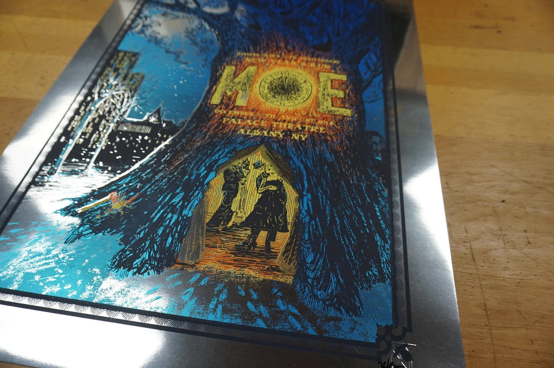 Foil Posters Moe - 2014 Zeb Love Screen Printed Poster FOIL Edition