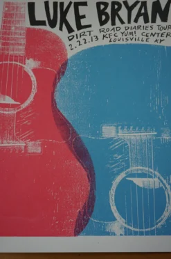 Luke Bryan - 2013 Print Mafia Poster Louisville, KY KFC Yum Center Gig Posters