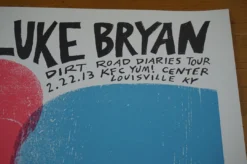 Luke Bryan - 2013 Print Mafia Poster Louisville, KY KFC Yum Center Gig Posters