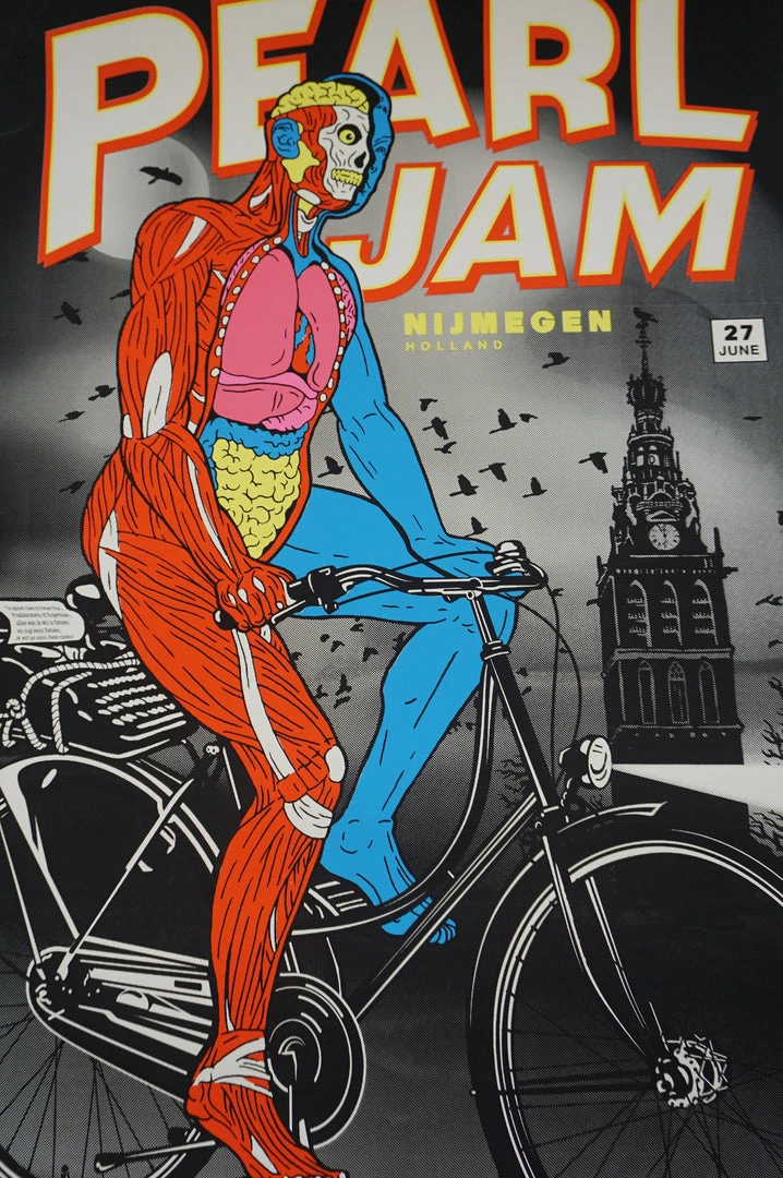 Pearl Jam - 2010 Ames Brothers Poster Nijmegen Holland