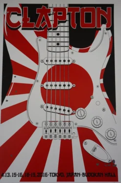 Firehouse Gig Posters Eric Clapton - 2016 Poster Tokyo Japan Budokan Hall