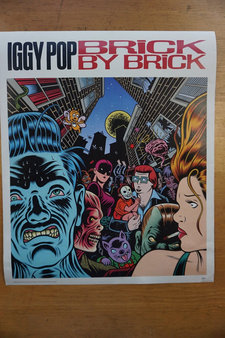 Sold Out Posters Iggy Pop - 1990 Virgin Records Promotional Two Sided Poster Gig Posters