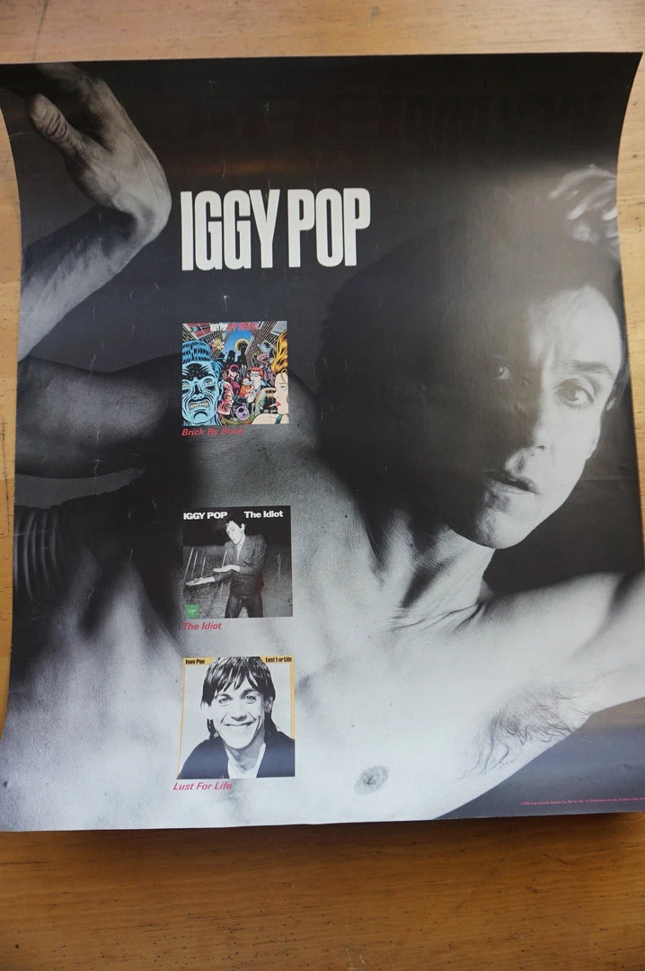 Sold Out Posters Iggy Pop - 1990 Virgin Records Promotional Two Sided Poster Gig Posters