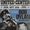Bob Dylan - 1998 Geoff Gans Poster United Center Chicago, IL