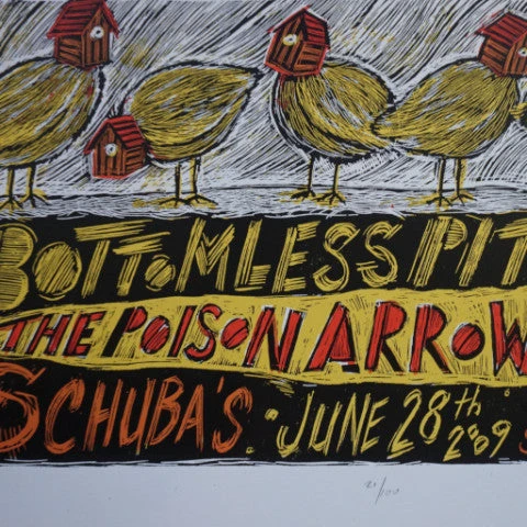 Chicago, IL Bottomless Pit - 2009 Dan Grzeca Poster Poison Arrows Chicago
