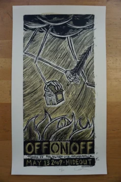 Off On Off - 2009 Dan Grzeca Poster Chicago, IL Hideout