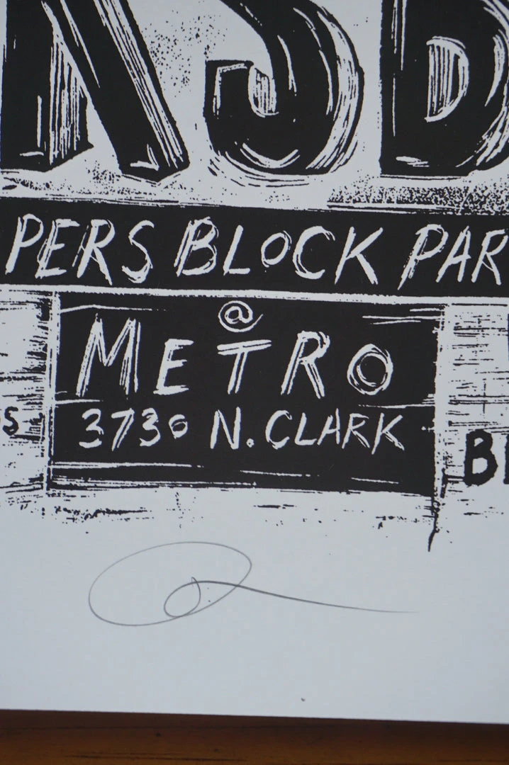 Gapers Block - 2009 Dan Grzeca Poster Chicago, IL Metro VARIANT