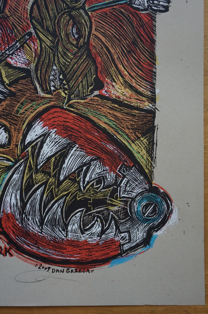 Jesus Lizard - 2009 Dan Grzeca Poster Chicago, IL Union Park