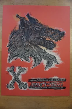 X - 2009 Dan Grzeca Poster Chicago, IL Double Door Punk Rock