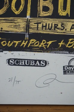 Escovedo Buckner - 2009 Dan Grzeca Poster Chicago, IL Schubas