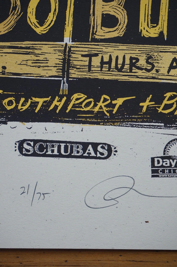 Escovedo Buckner - 2009 Dan Grzeca Poster Chicago, IL Schubas