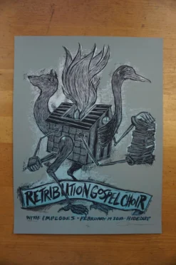 Retribution Gospel Choir - 2010 Dan Grzeca Poster Chicago The Hideout Chicago, IL