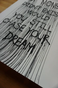 Mr Brainwash If Money Didn't Exist Would You Still Chase Your Dream - 2015 Hijack Poster Stre