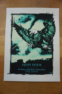 Darius Rucker - 2015 Billy Perkins Poster Austin Texas Cedar Park Center Gig Posters