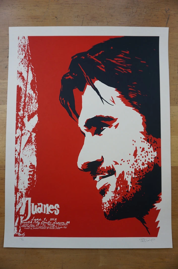 Juanes - 2013 Billy Perkins Poster Austin City Limits Texas Moody