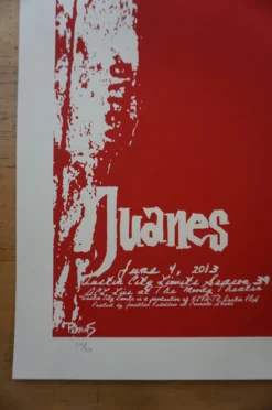 Juanes - 2013 Billy Perkins Poster Austin City Limits Texas Moody