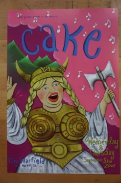 Gig Posters Cake - 2001 Barbara Pollack Poster San Francisco, CA Warfield Theatre