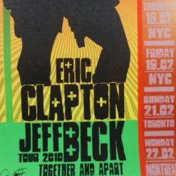 Eric Clapton - 2010 Ron Donovan Poster Jeff Beck Firehouse